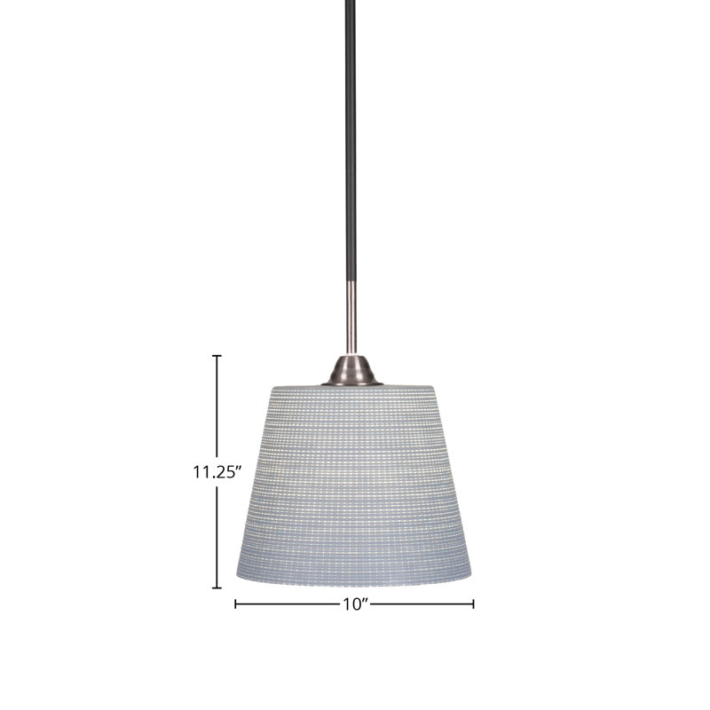 Luminaire suspendu Glenam Paramount, Matrice grise, Noir mat/nickel brossé