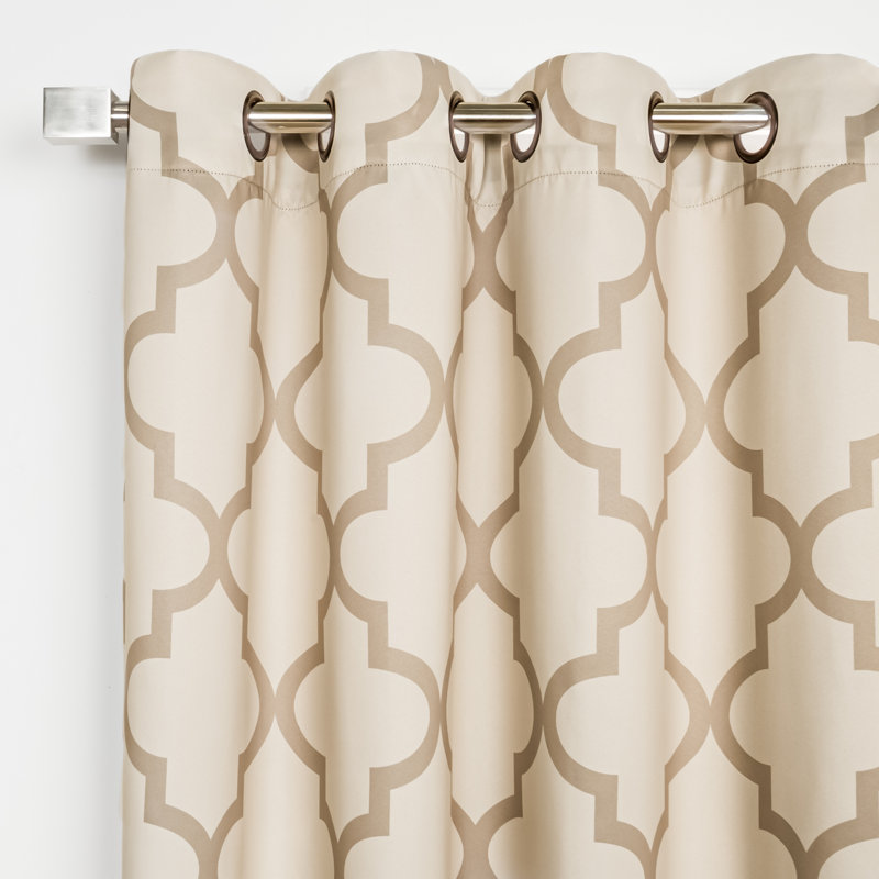 Rideau obscurcissant en polyester Lytsell, Beige, L 52 po x L 108 po