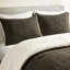 Édredon très grand en chenille tricoté gaufré - 100%, brun, comprend 2 taies décoratives, lavable à la machine, literie confortable en tissu-120649298