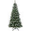Arbre de Noël artificiel à charnière enneigé 7 pi 7 pi