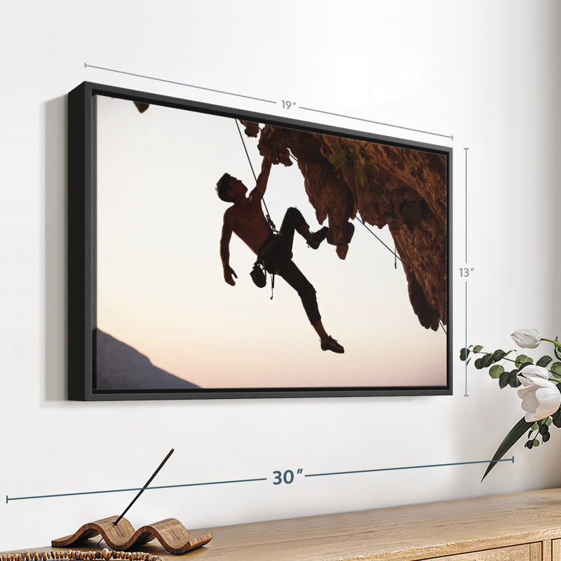 Rock Climbing Canvas Print, 13" H x 19" W