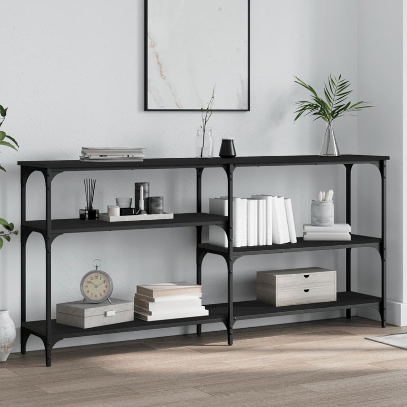 Console Table, 75cm H x 160cm W x 29cm D, Smoked Oak