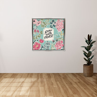 "Live in Bloom IV" by Janelle Penner Print on Canvas in a  Floater Frame