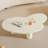 46.45" Modern Centre Table, Irregular Cream White Cloud Coffee Table with 3 Legs