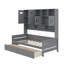 Lit de jour simple en bois avec tiroirs-984607149