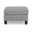 Repose-pieds décoratif Lebo, coussin rectangulaire en polyester gris 31 pouces