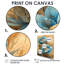 «Blue Pe pivons In The Barnyard I», reproduction d'art sur toile encadrée-807668548-807668603-807668601