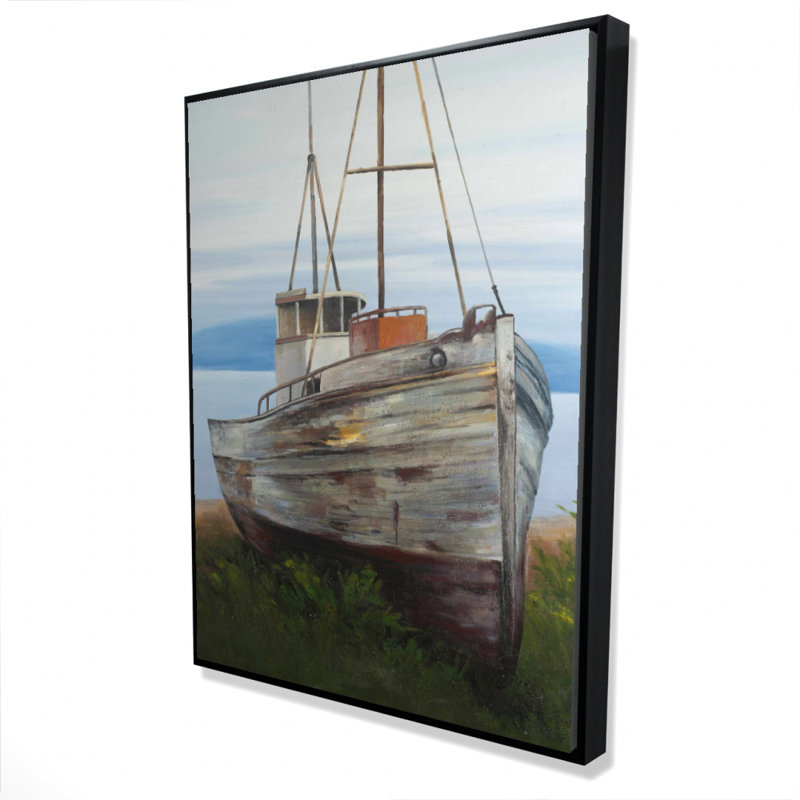 Impression sur toile, vieux bateau abandonné