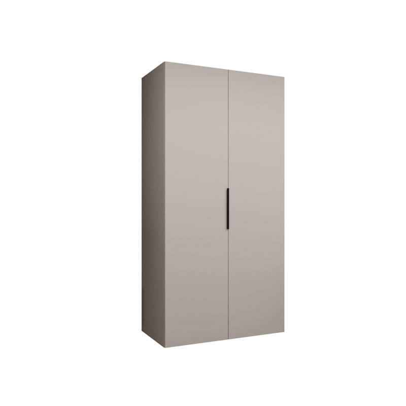 Manufactured Wood Wardrobe, Grey/Black