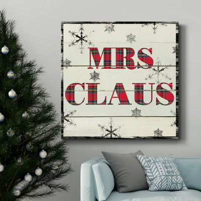 Mme. Claus - Toile tendue avec châssis de qualité supérieure, prête à être accrochée