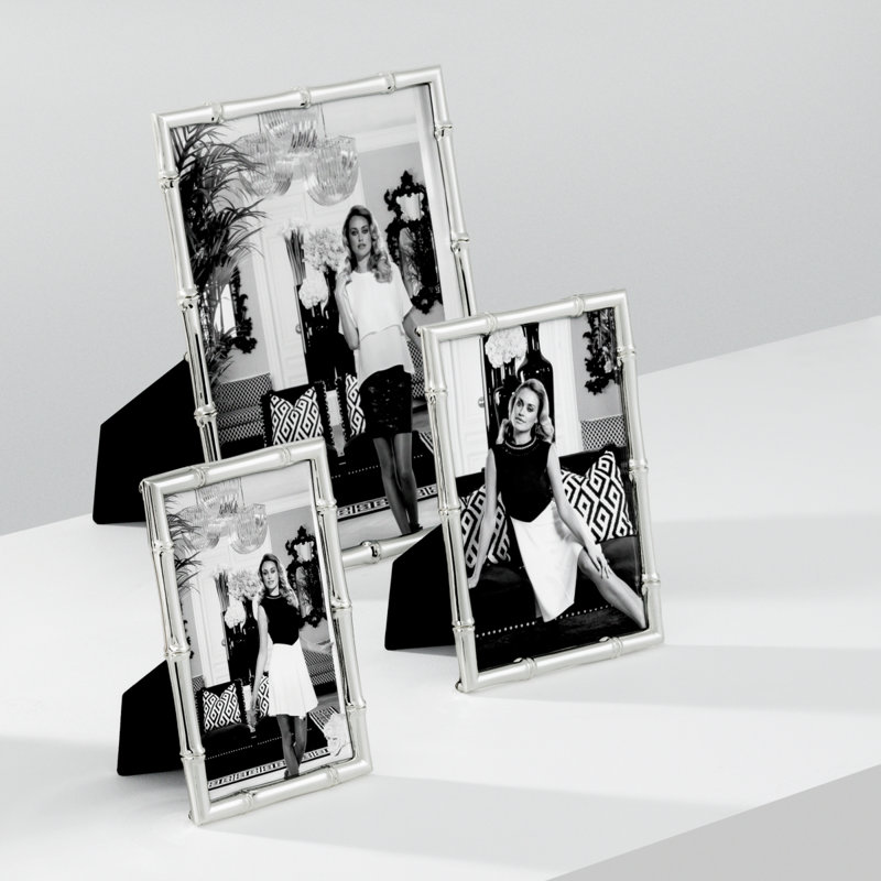 Cadre photo simple en bois Nygaard, Argent, 4 po x 6 po