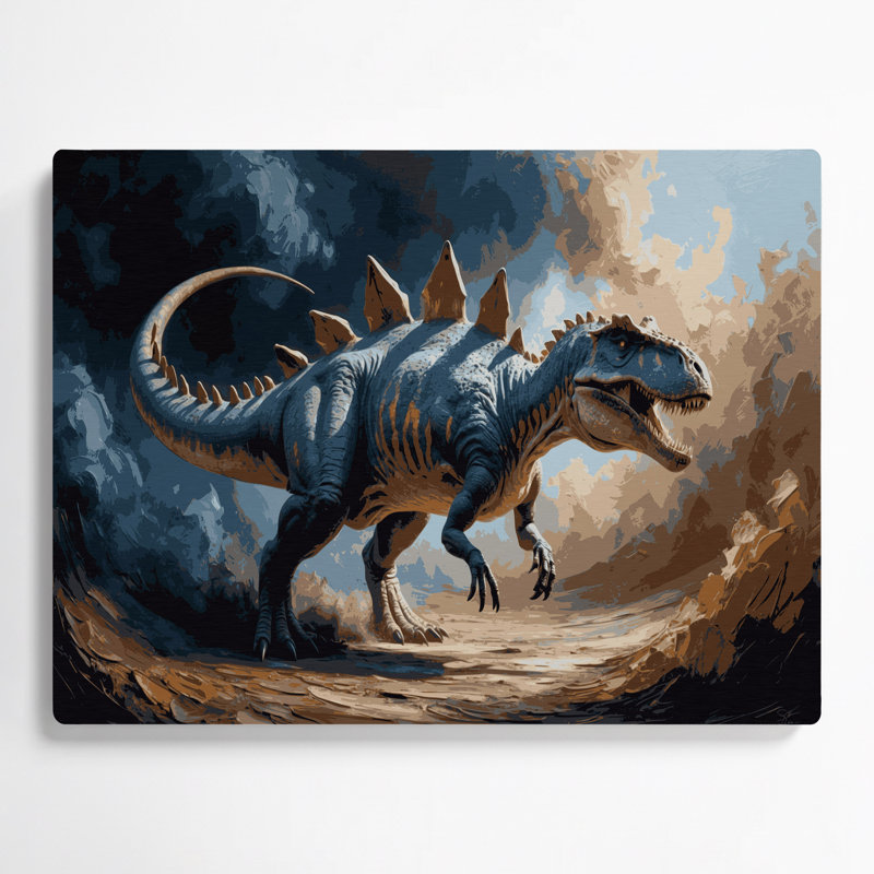 Dinosaure Euoplocephalus, art mural en métal gris, H 24 po x l 36 po