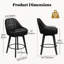 Swivel Upholstered Counter Stool with Metal Frame-2114964301-2114964339