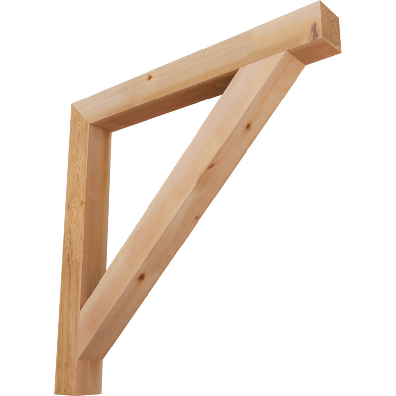 Support de bloc traditionnel, Cèdre rouge de l'Ouest (lisse), 38" H x 3.5" W x 38" D