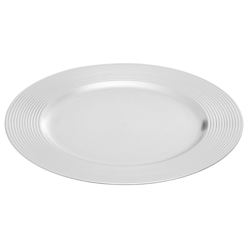 Bonita Solid Colour Charger, Silver