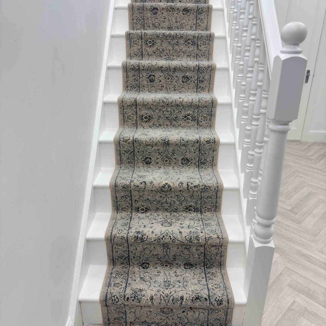 Ancient Garden Silver / Grey (57126-9696) Stair Runner – Soft & Durable Carpet Runner for Stairs & Staircases, Multiple Lengths