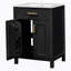 Ensemble de meuble-lavabo 24 po avec lavabo en céramique, meuble-lavabo peu encombrant - l 24 po x P 18 po x H 34 po, 2 portes à fermeture en douceur-1836924698