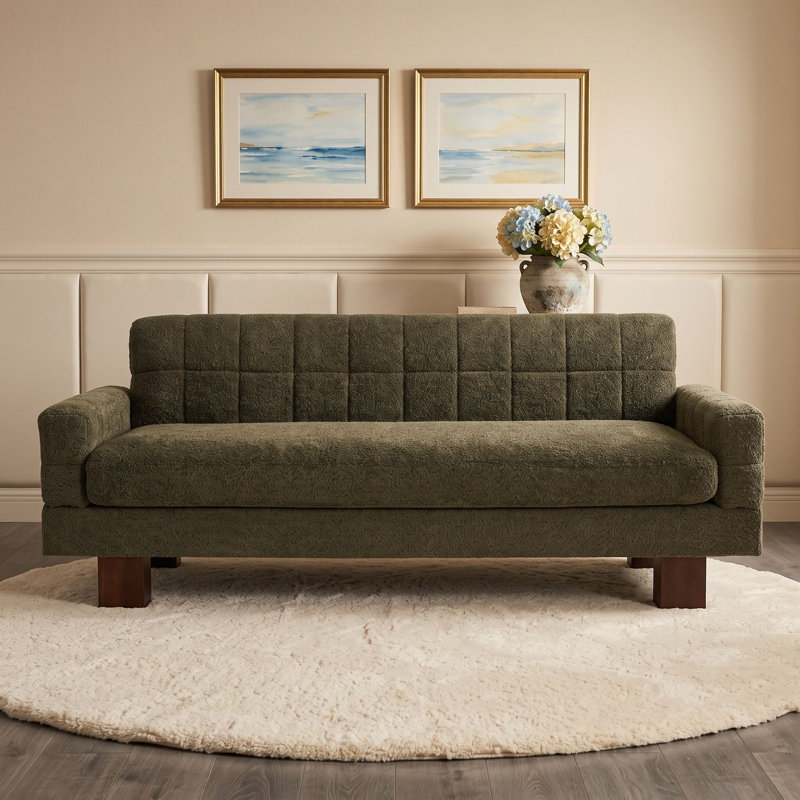 Upholstered 74.4'' Loveseat, Green