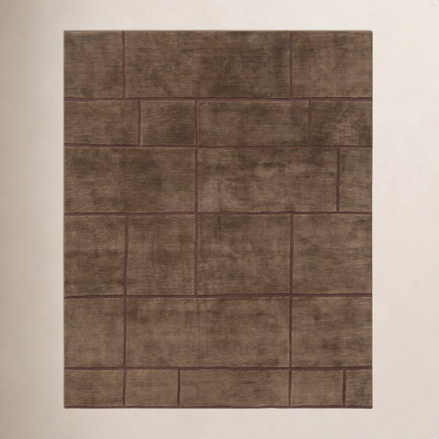 Hand-Tufted Wool Rug, Dark Brown, 2'6x8'