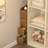 7.9"W  Narrow Nightstands with 2 Drawers Set of 2, Stackable, for Small Space,Walnut Brown-1998906871