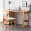 Bureau double caisson en bois massif avec 3 tiroirs Burlywood-146642584