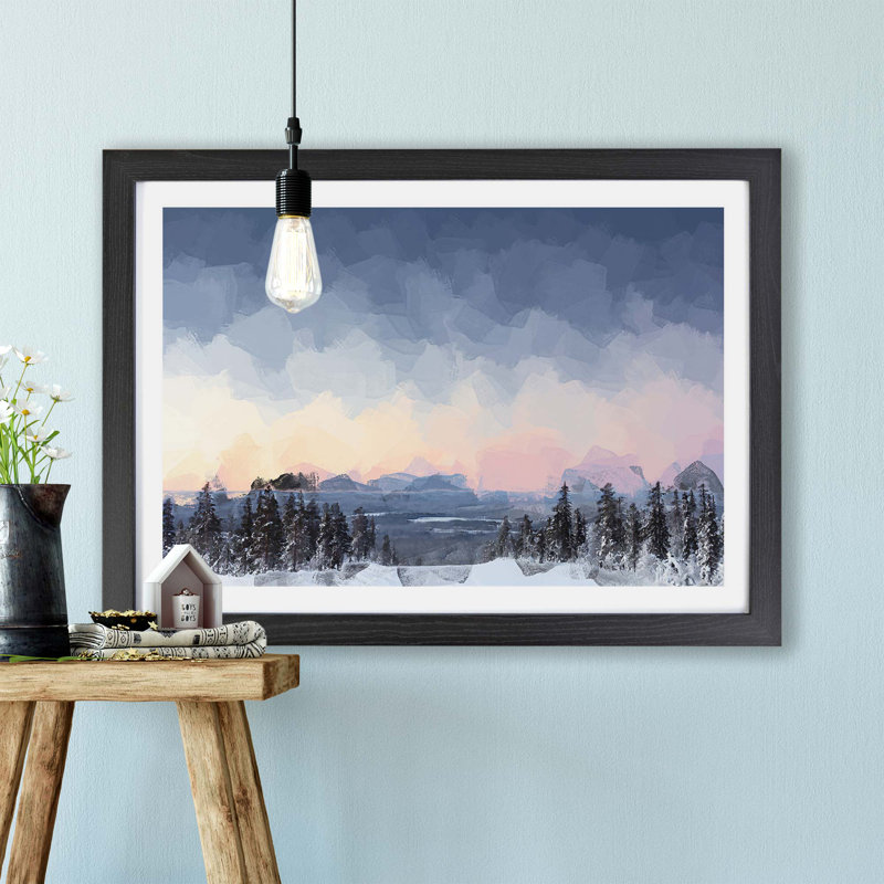 Sunrise in Finland - Framed Print, Black, 24cm H x 33cm W x 2cm D