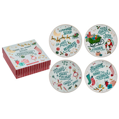 Twas the Night Before Christmas Plates s/4