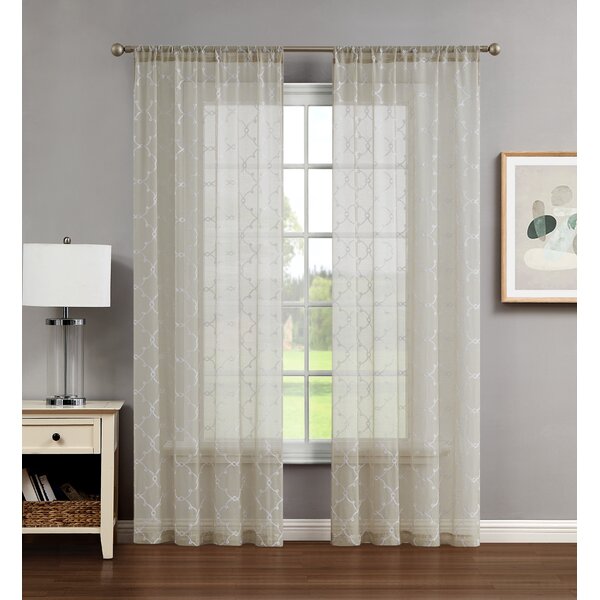 House of Hampton® Synthetic Sheer Curtain Pair & Reviews | Wayfair