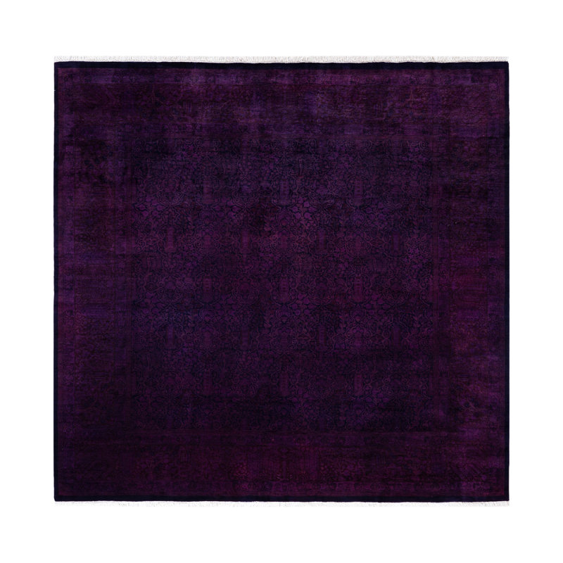Overdyed One-of-a-Kind 8' 0" X 8' 3" Hand Knotted Area Rug