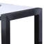 Table de salle à manger Shry, plateau en faux marbre angulaire, bois gris, 66 po