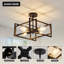 Plafonnier encastré industriel 4 lumières 4 lumières, plafonnier encastré noir-1261909584-1261909598