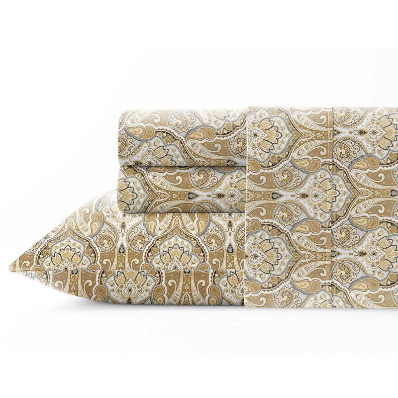 Ensemble de draps en percale de coton peigné Pointehaven, Queen, Cèdre