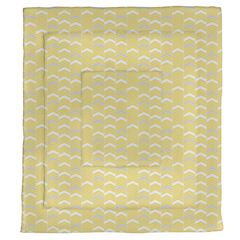 Édredon réversible en microfibre Rhonda Cheval, Édredon simple, Jaune / Gris