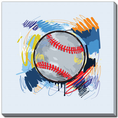 Art mural sur toile de baseball