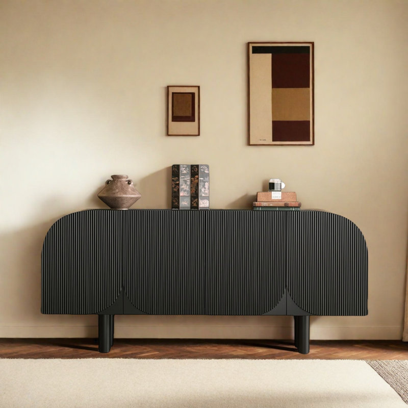 Buffet simple au design rétro, H 29,53 po x l 47,24 po x P 13,78 po