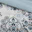 3 pièces d'édredon en coton bleu - très grand / très grand, imprimé floral, preuve, 2 taies décoratives très grandes avec imprimé, coton, lavable à la machine