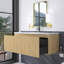 Meuble-lavabo mural simple 48 po avec lavabo en résine blanche 48 po