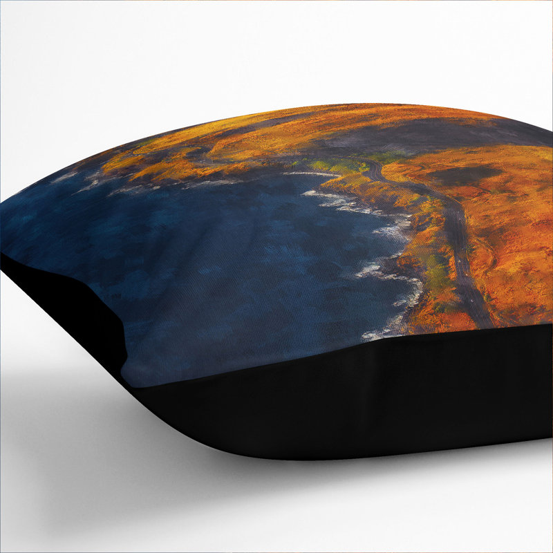 Square Cushion, 55cm H x 55cm W x 20cm D, Black