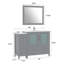 Ensemble de meuble-lavabo simple 48 po avec plateau et miroir-107174124
