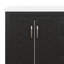 Meuble-lavabo de 30 po avec lavabo en céramique, armoire de rangement moderne à 3 tiroirs et 2 portes, meuble-lavabo autoportant, fermeture en douceur-1077437587