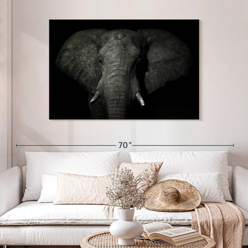 Monochrome Elephant, 32" H x 48" W