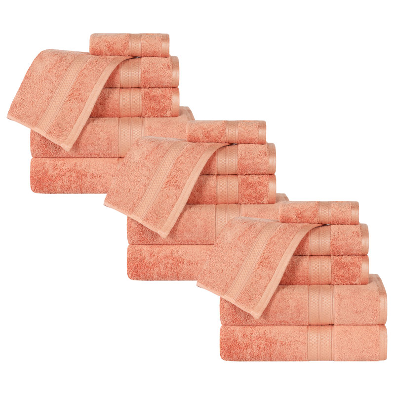 Nolhan Cotton Blend Plush Mulit-Size Set, Salmon