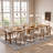 Farmhouse 70.9" Solid Wood Rectangular Dining Table with Curved Legs for 6
