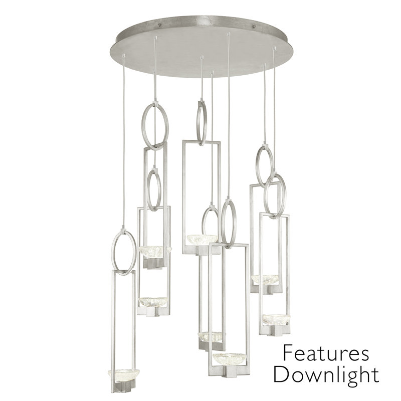 Delphi 8 - Light LED Cluster Pendant, Silver