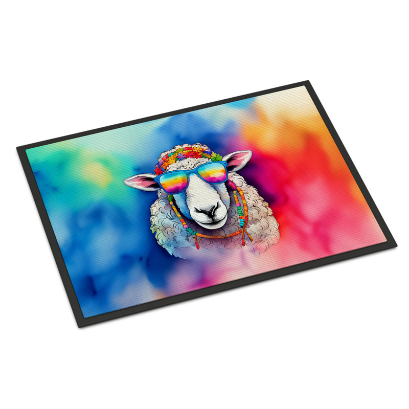 Paillasson intérieur antidérapant Tarl Sheep 27 po x 18 po