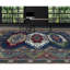 Wool Oriental Area Rug in Blue/Cream/Wine/Green