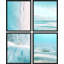 Ensemble de 4 photos de décorations murales encadrées sur fond de plage, bord de mer-93012171-93012172