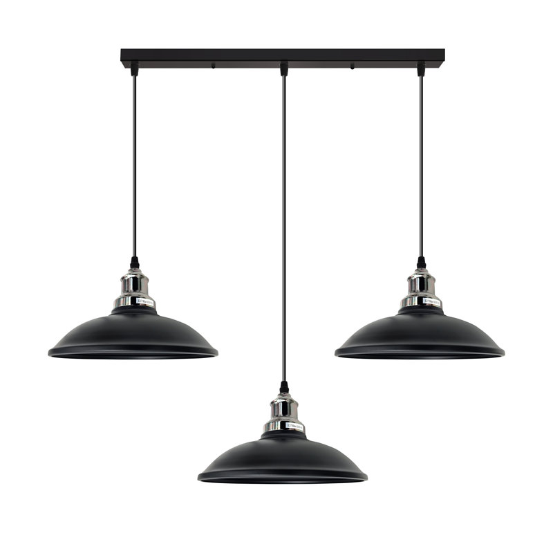 Garr 3 - Light Kitchen Island Pendant, Yes, Black
