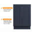 Armoire de cuisine Blue Shaker, structure en bouleau massif et contreplaqué, quincaillerie à fermeture en douceur, tablette réglable et tailles modulaires-134266068-134266064