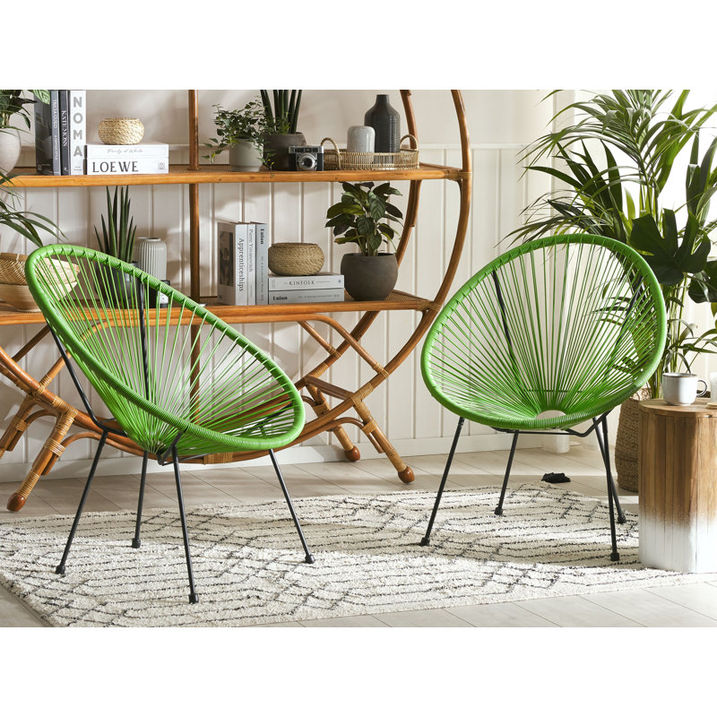 Broseley Wicker Outdoor Lounge Chair, Green
